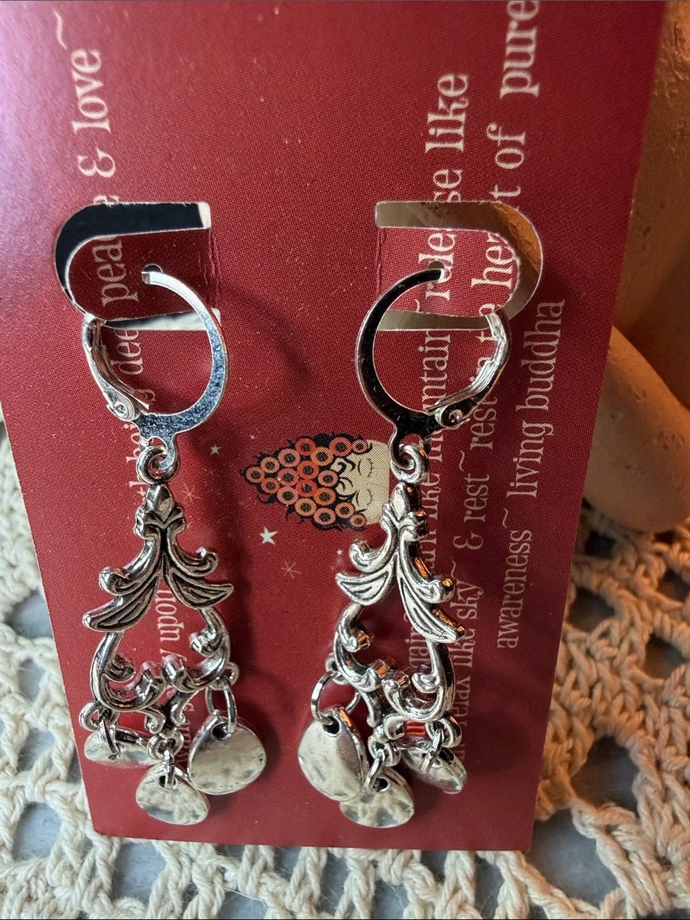 Elegant Silver-Tone Chandelier Drop Earrings - Women Jewelry